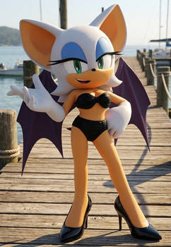 Sexy Rouge on the pier part 1