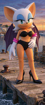 Sexy Rouge on the pier part 2