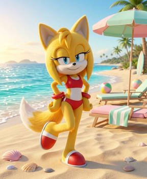 Zoey on the beach