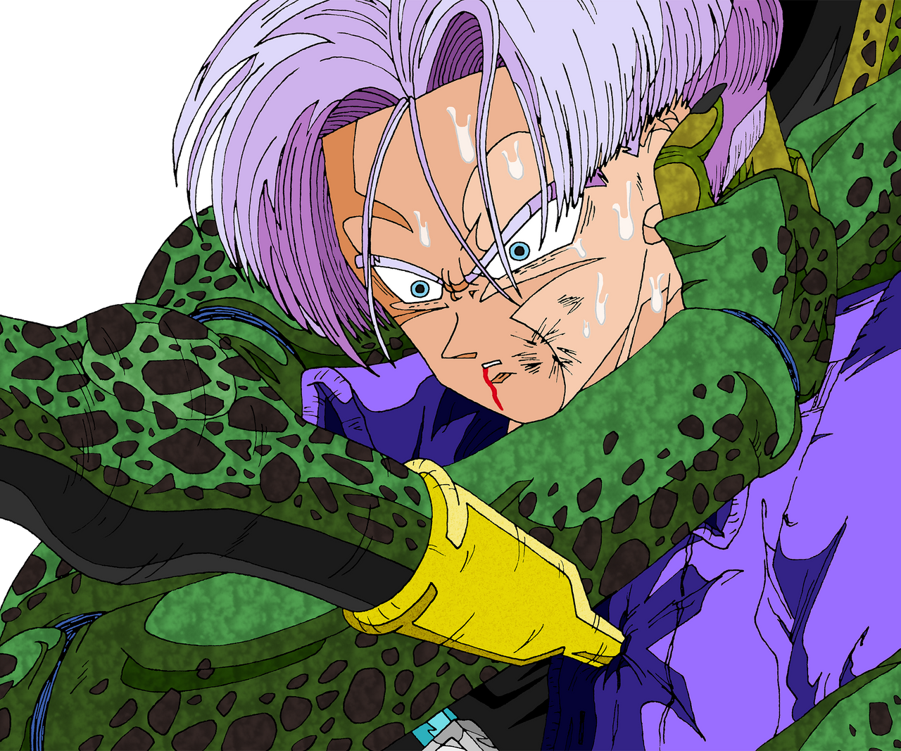 Future Imperfect Cell absorbs Future Trunks by cedric-yaute on DeviantArt