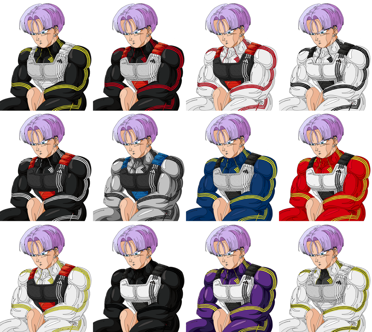 Trunks Eye Color Code Trunks' old color trials... by cedric-yaute on DeviantArt
