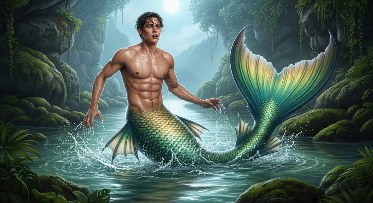 6 Mermen Man in the process of becoming a merman 2 by nlaumeyer on DeviantArt