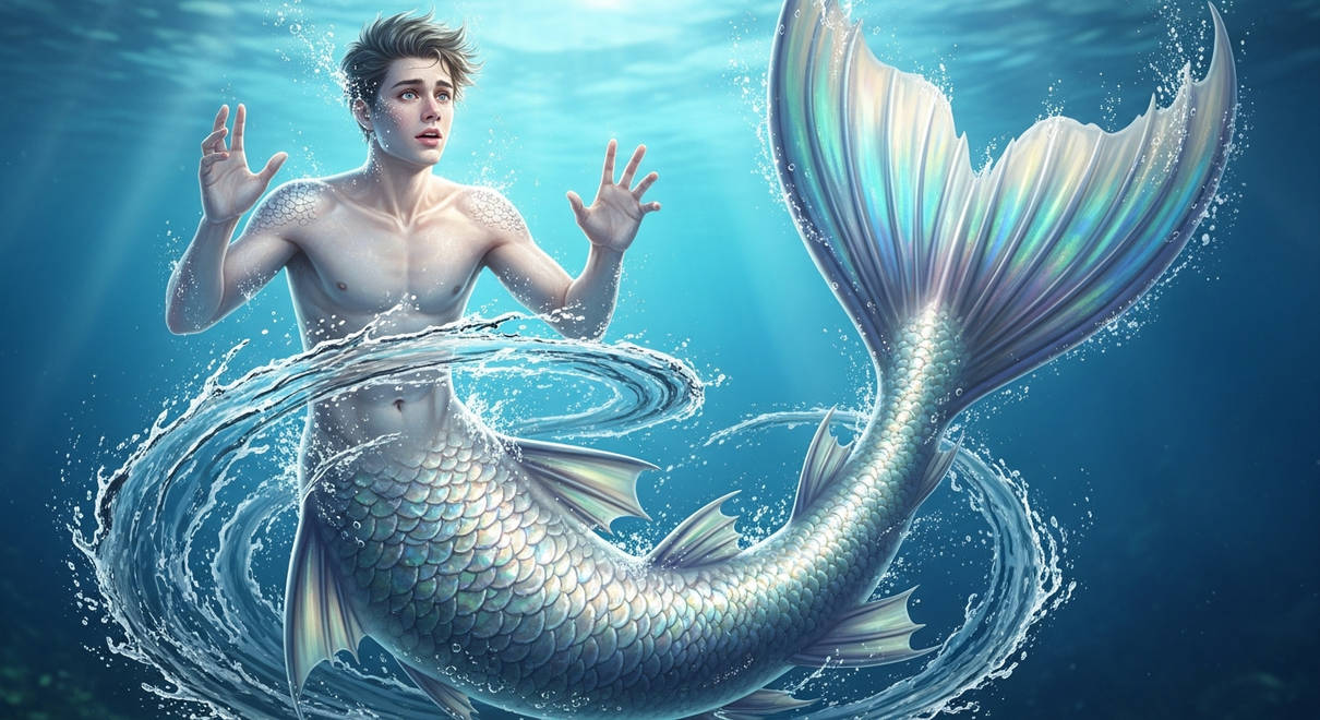 Merman Produce Man in the process of becoming a merman 1 by nlaumeyer on DeviantArt