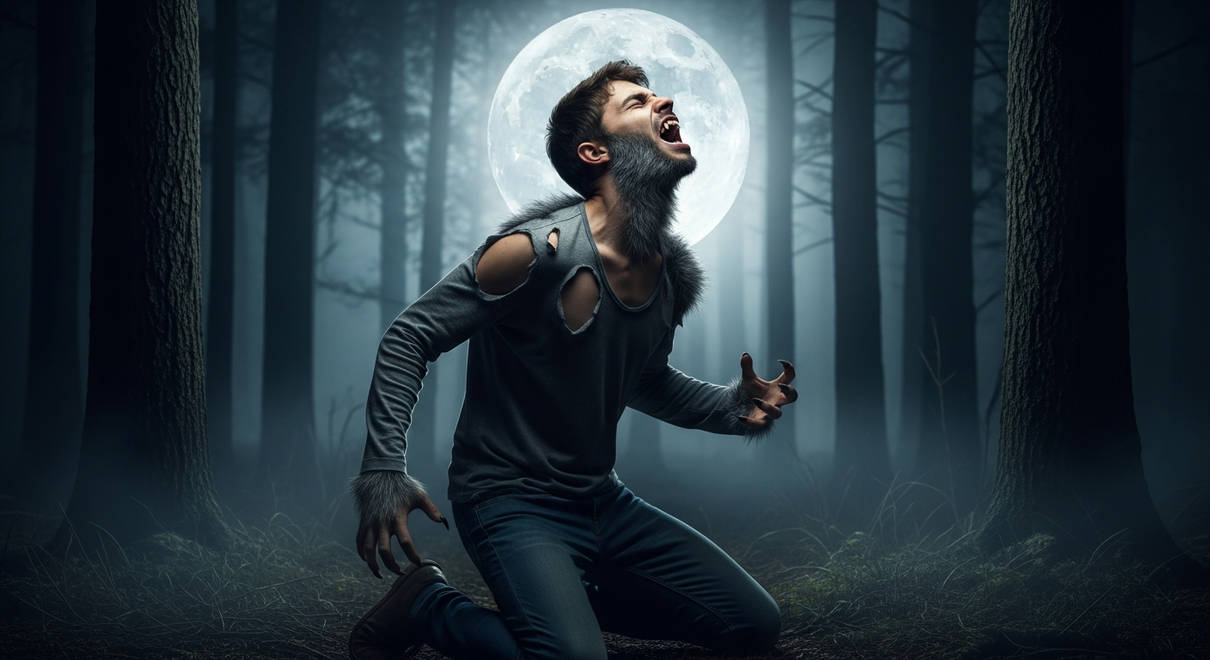 Werewolf Scampering Werewolfing out in the forest! by nlaumeyer on DeviantArt