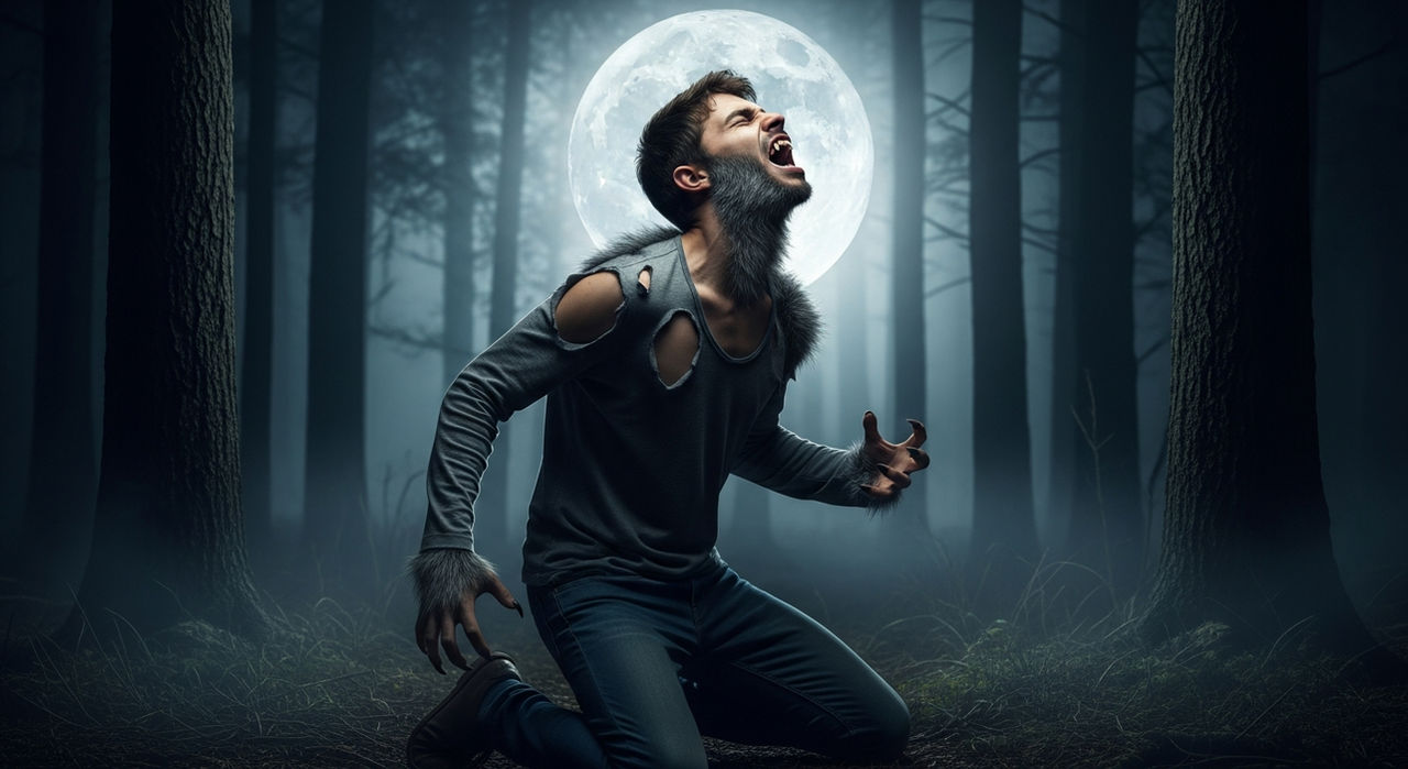 Werewolf Scampering Werewolfing out in the forest! by nlaumeyer on DeviantArt