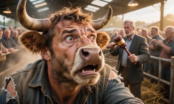 Mmmmooo What the heck? I am becoming a bull. no stop! by nlaumeyer on DeviantArt