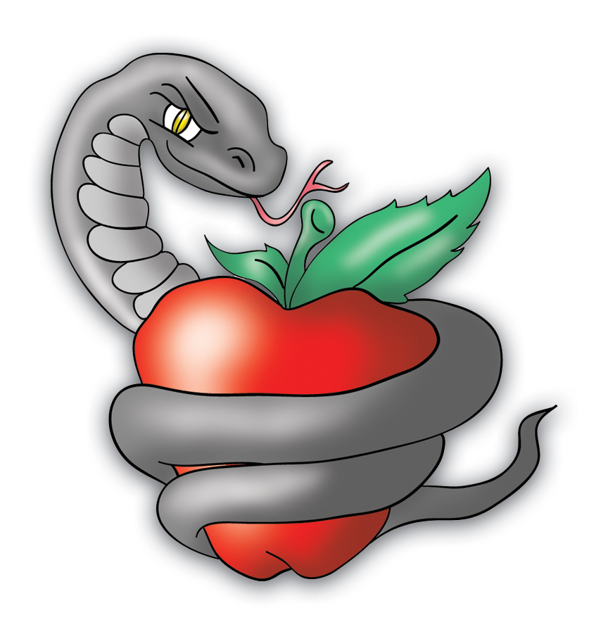 Snake And Apple Clipart