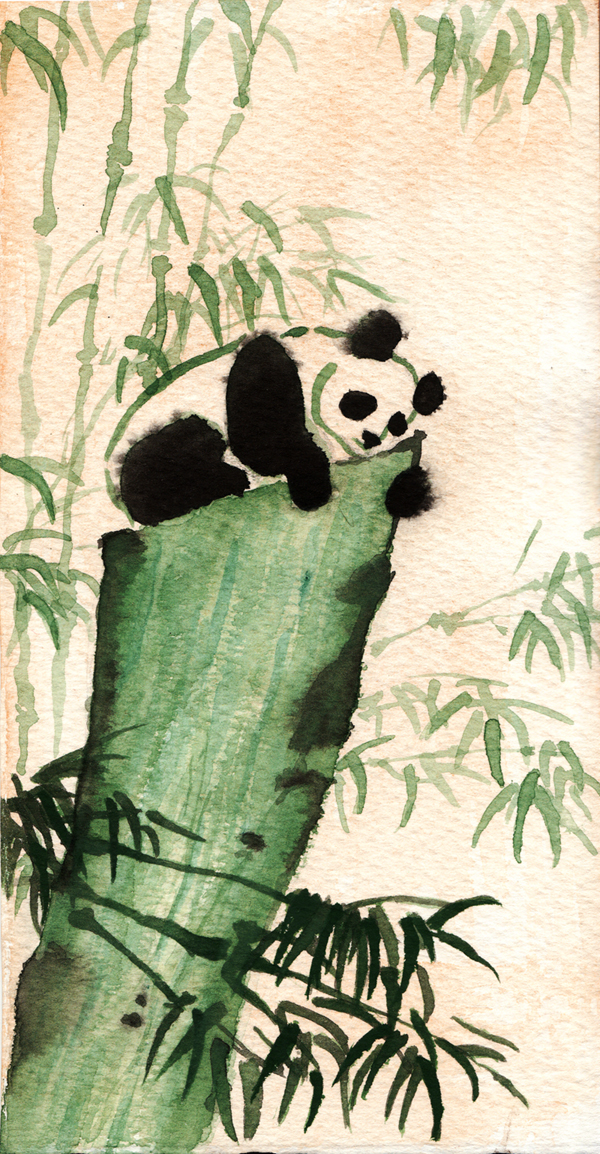 Panda Sumi-e