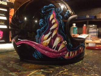 custom painted cycle helmet -  1shot enamels