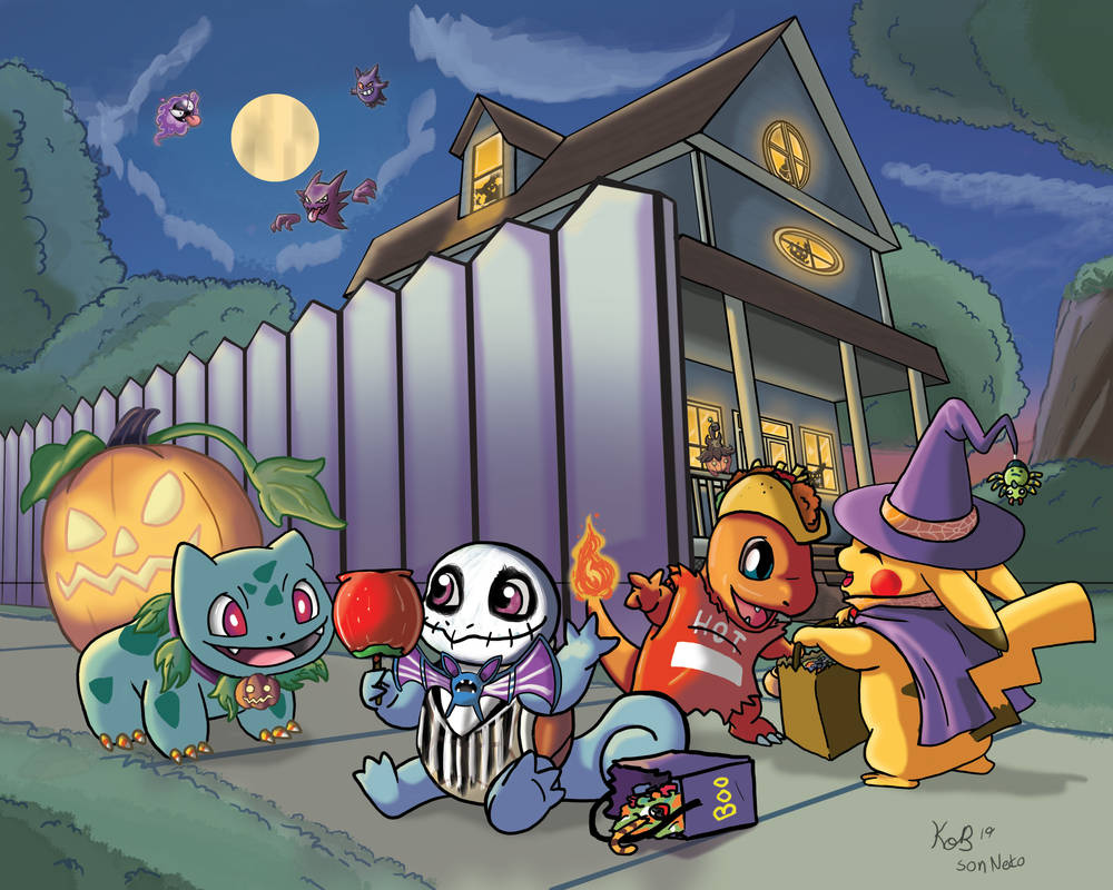 pokemon GO Halloween street by ksuniverse on DeviantArt