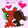 Cute puppy love Leo and June