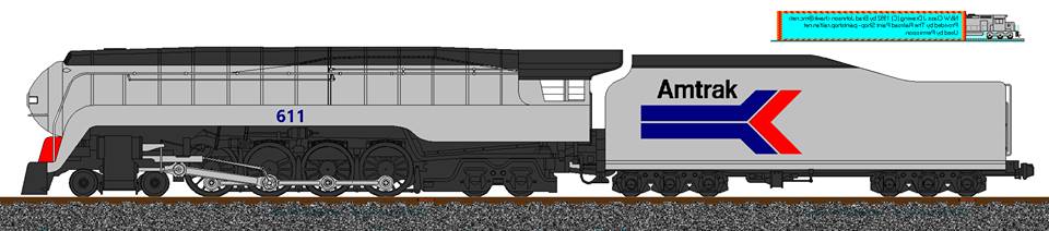 Norfolk and Western Class J #611 in Amtrak phase 1