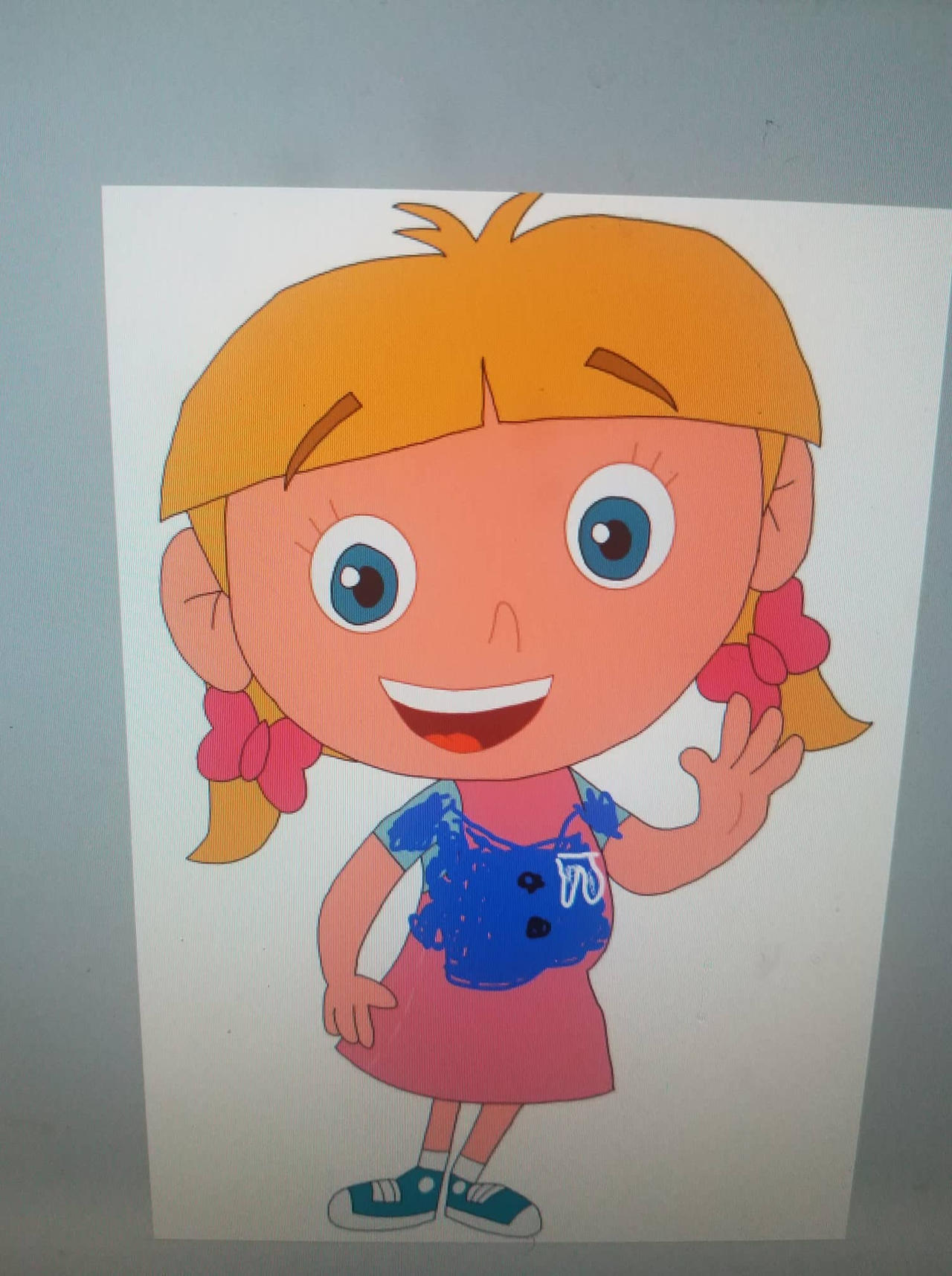Annie from the little einsteins in dentist's gear