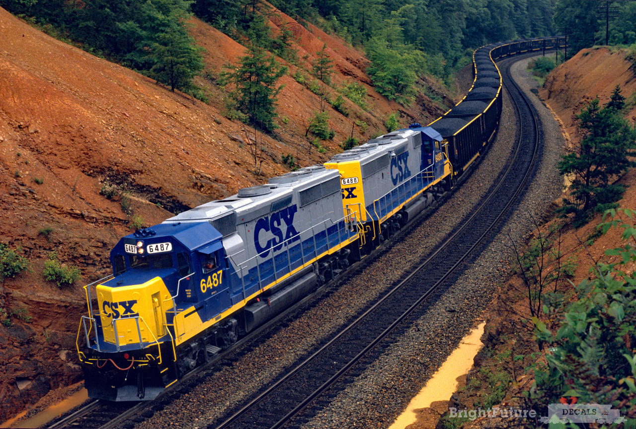 Two CSX GP40-2 units numbers 6487 and 6488 that I