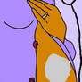 Mrs.twinkle's pregnant belly at the doctor