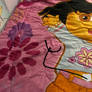 Dora the explorer comforter at the doctor
