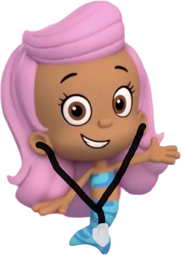 Bubble guppy molly as a doctor with only a stethos