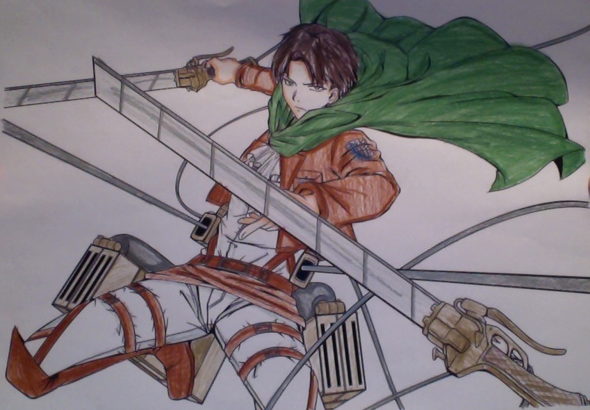 photo Anime Drawing Attack On Titan Levi attack on titan levi drawing by