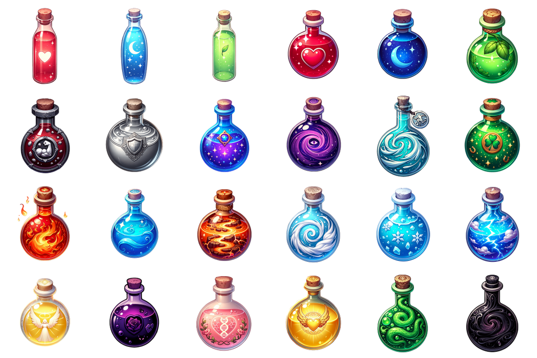 Vortex Potion Potion Set #1 by TrulyMalicious on DeviantArt