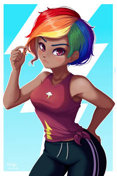 Short hair Rainbow Dash