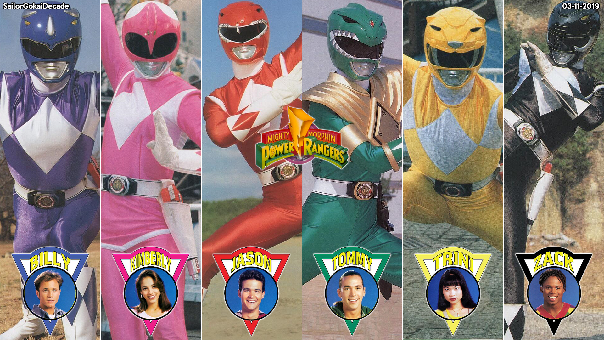 Mighty Morphin' Power Rangers Wallpaper (Rev. 1) by jm511 on DeviantArt