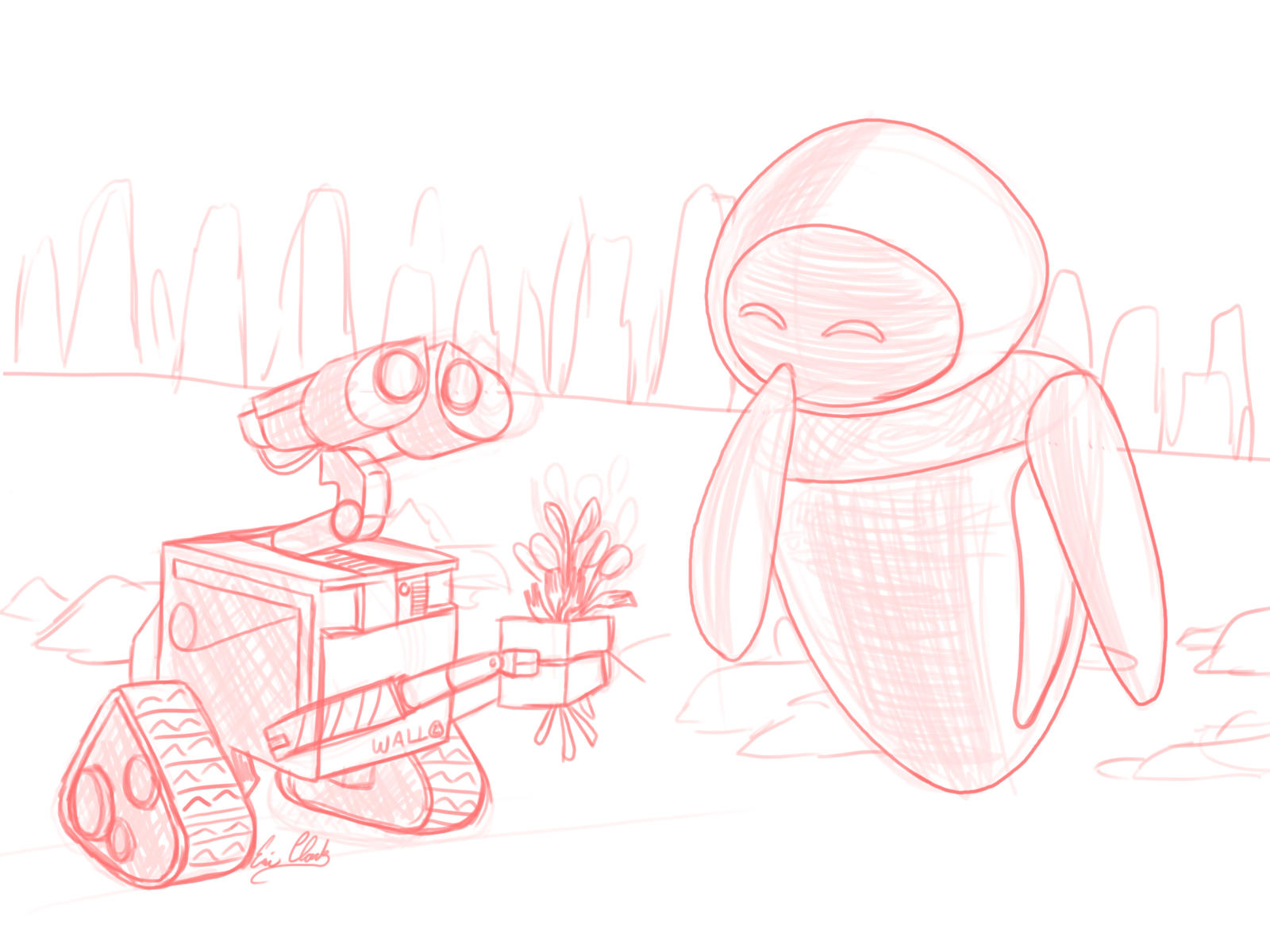 Wall-E and EVE (sketch)