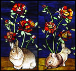 Rabbits and Roses by indeestudios