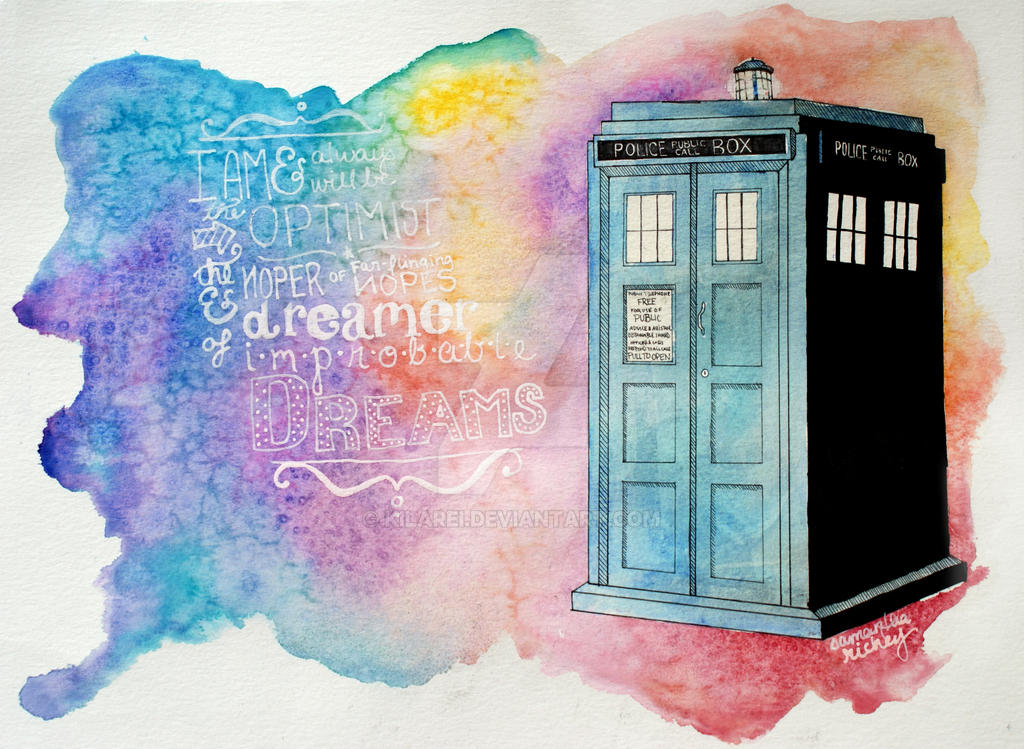 TARDIS watercolor