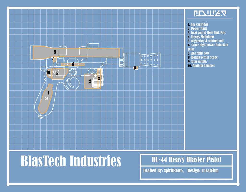 Deviltech Blueprint Blastech DL-44 Blueprint by Spirit-Retro on DeviantArt
