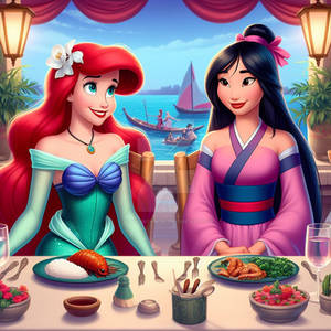 Mulan and Ariel #FinalPost| Disney Princess AI Art