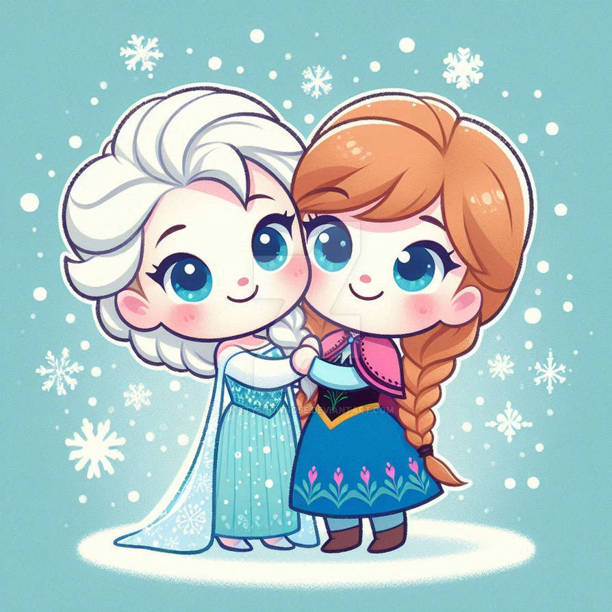 Anna and Elsa - Chibi by KittySnownose on DeviantArt
