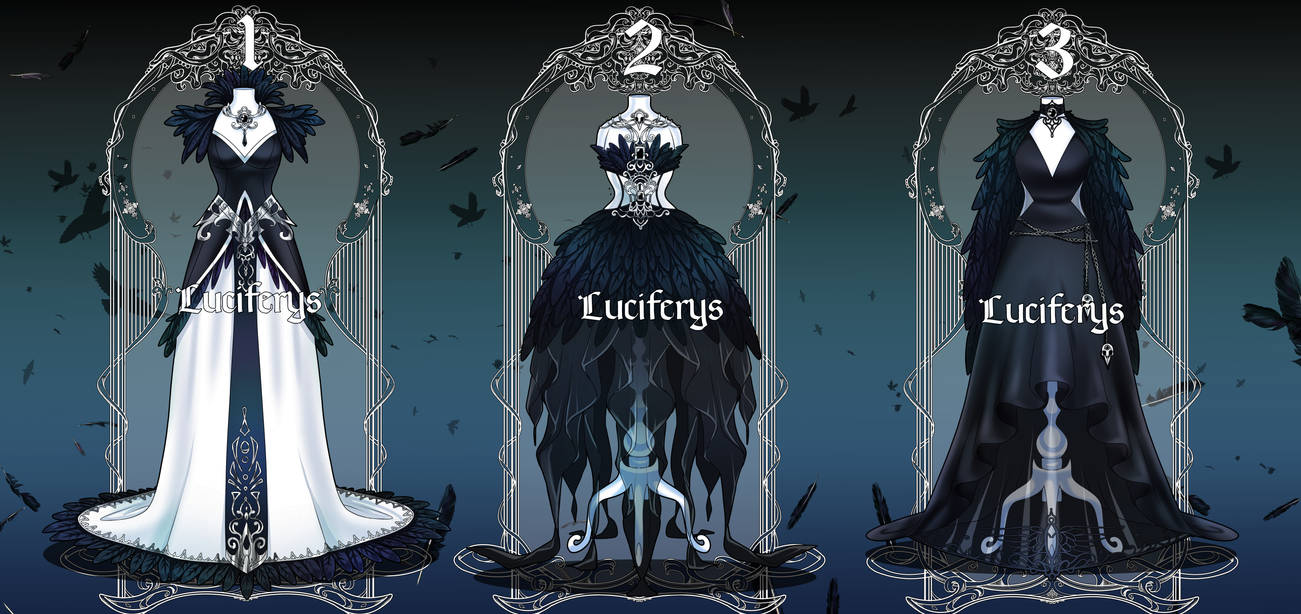 Outfit adopts-Raven Set-paypal-Closed by Luciferys on DeviantArt