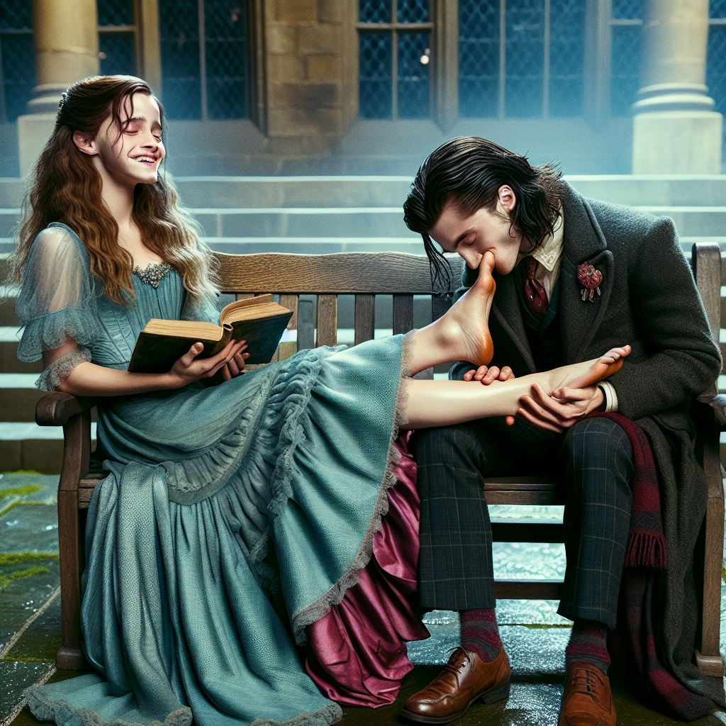 Harry Worships Hermione's Ticklish Feet by Genie-AI on DeviantArt