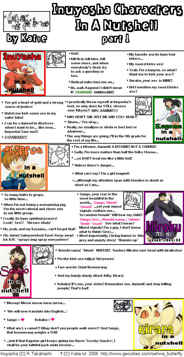 IY Characters in a Nutshell 1 by ClubInuyasha on DeviantArt