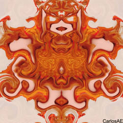 Orange Turbulence Fractal Ghost