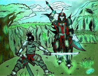 Hunter-Vs-Samurai  Colored