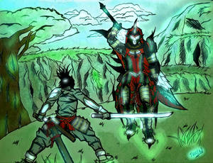 Hunter-Vs-Samurai  Colored