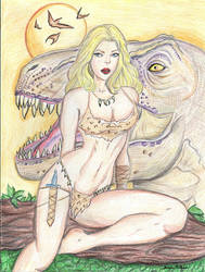 Shanna with T-Rex