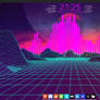 Vaporwave aesthetic and linux vibes