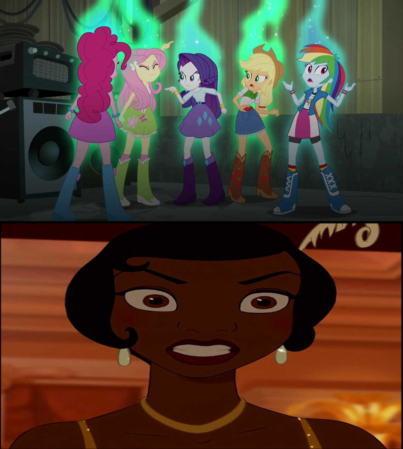 Princess Tiana Hates The Mane 5 Arguing by questphillips on DeviantArt
