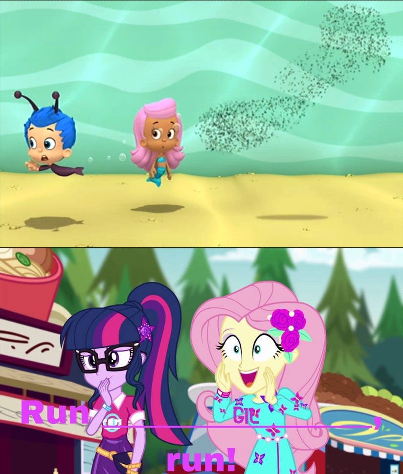 Fluttershy Tells Gilly to Run