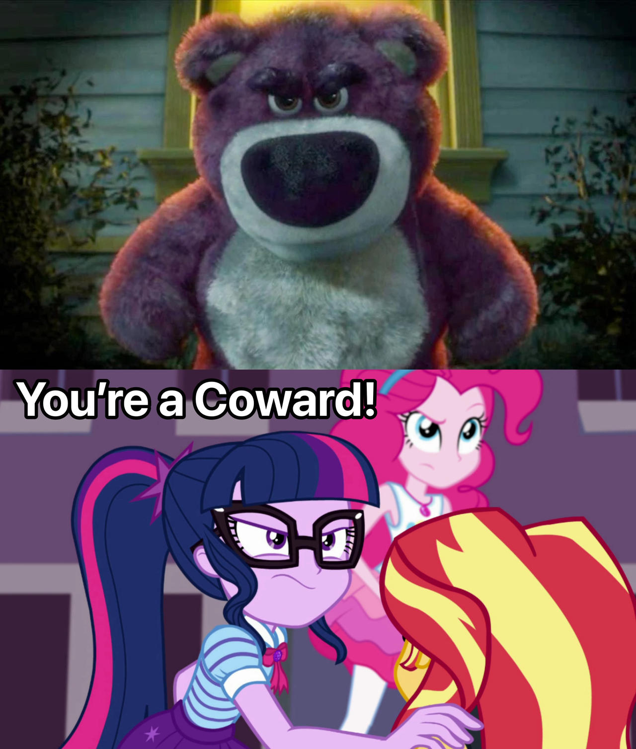 Sci-Twi Calls Lotso a Coward