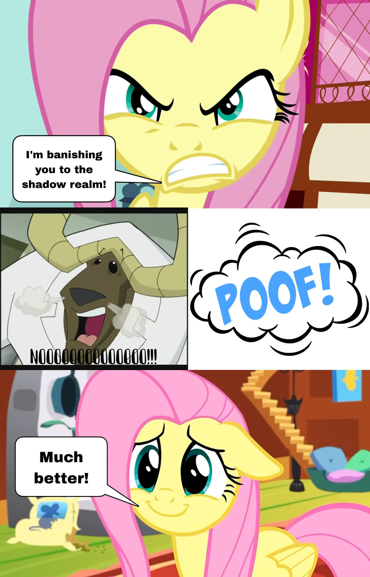 Fluttershy Banishes Paradoxtor to the Shadow Realm