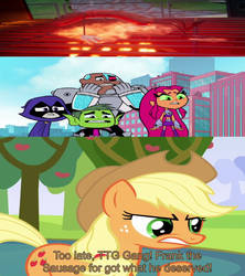 Applejack Scolds at TTG Gang