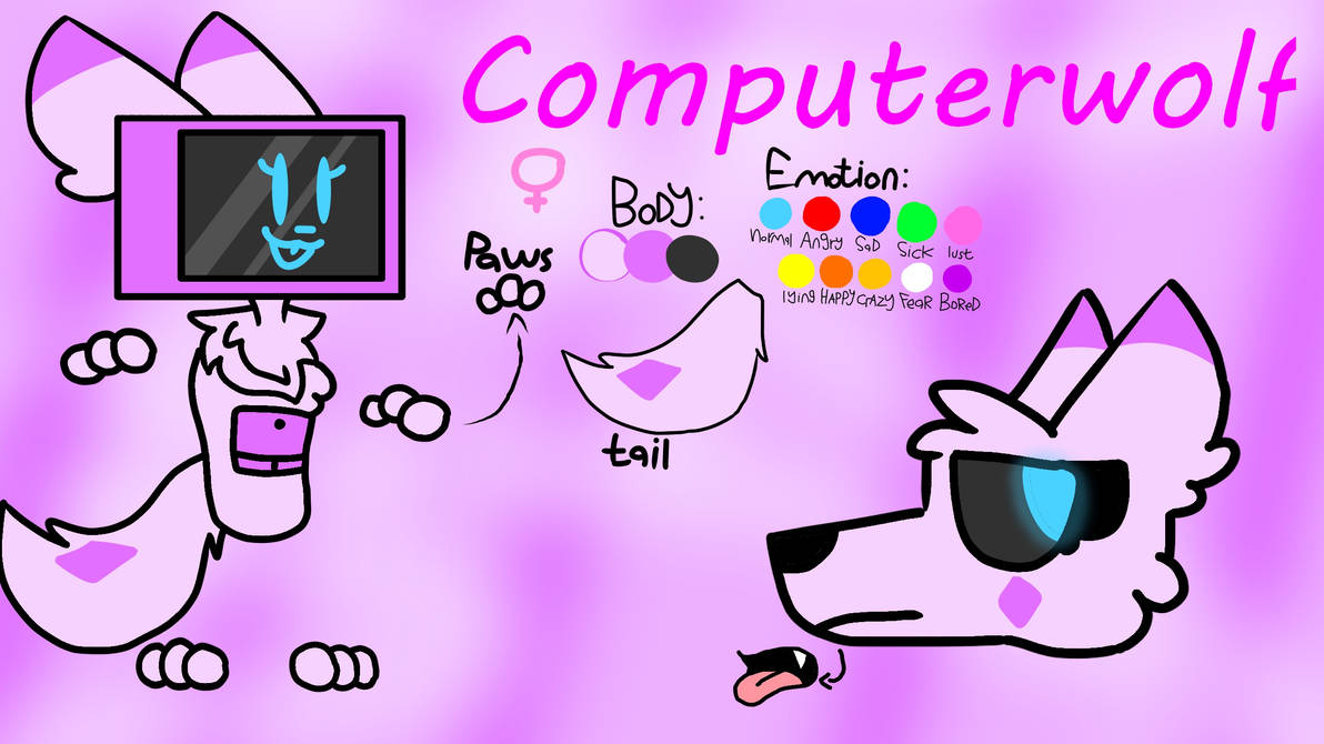 Computer Wolf Deviantart Computerwolf Ref sheet UwU by KQRainbowArtist53 on DeviantArt
