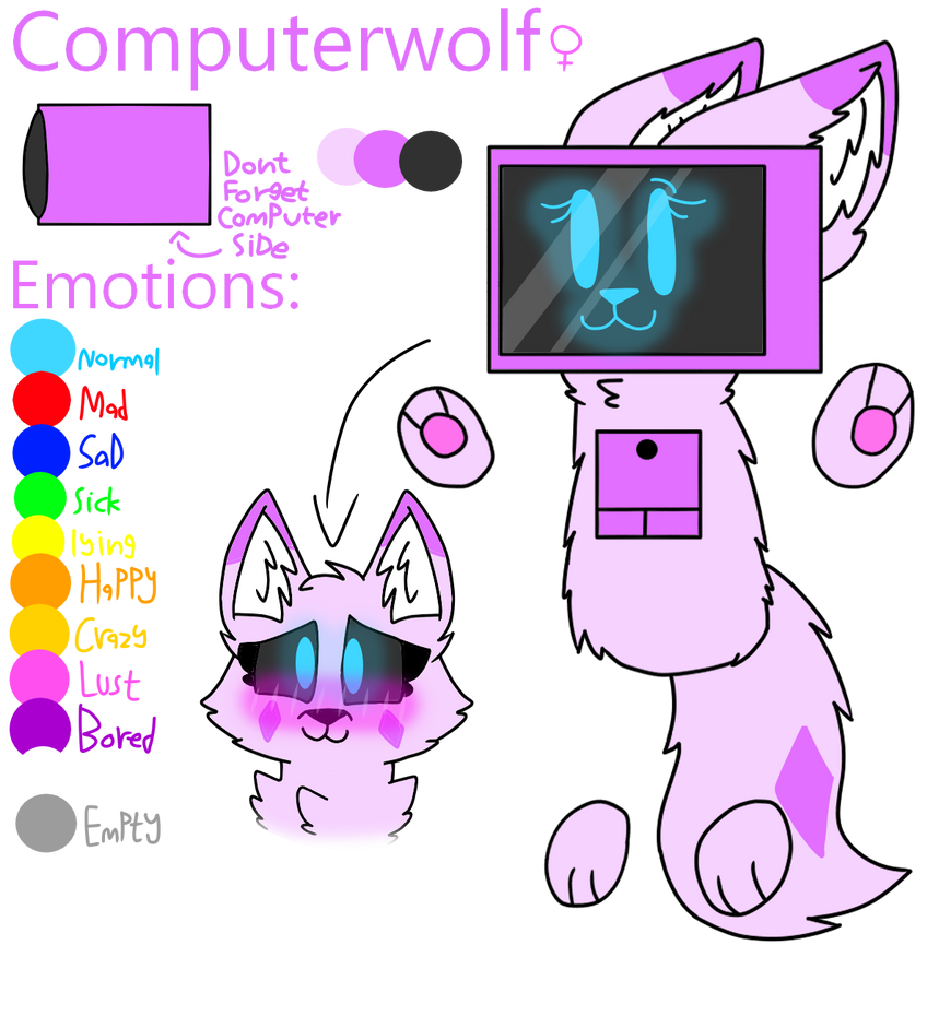 Computer Wolf Deviantart Computerwolf New Design Ref Sheet by RenniferBassariscus7 on DeviantArt