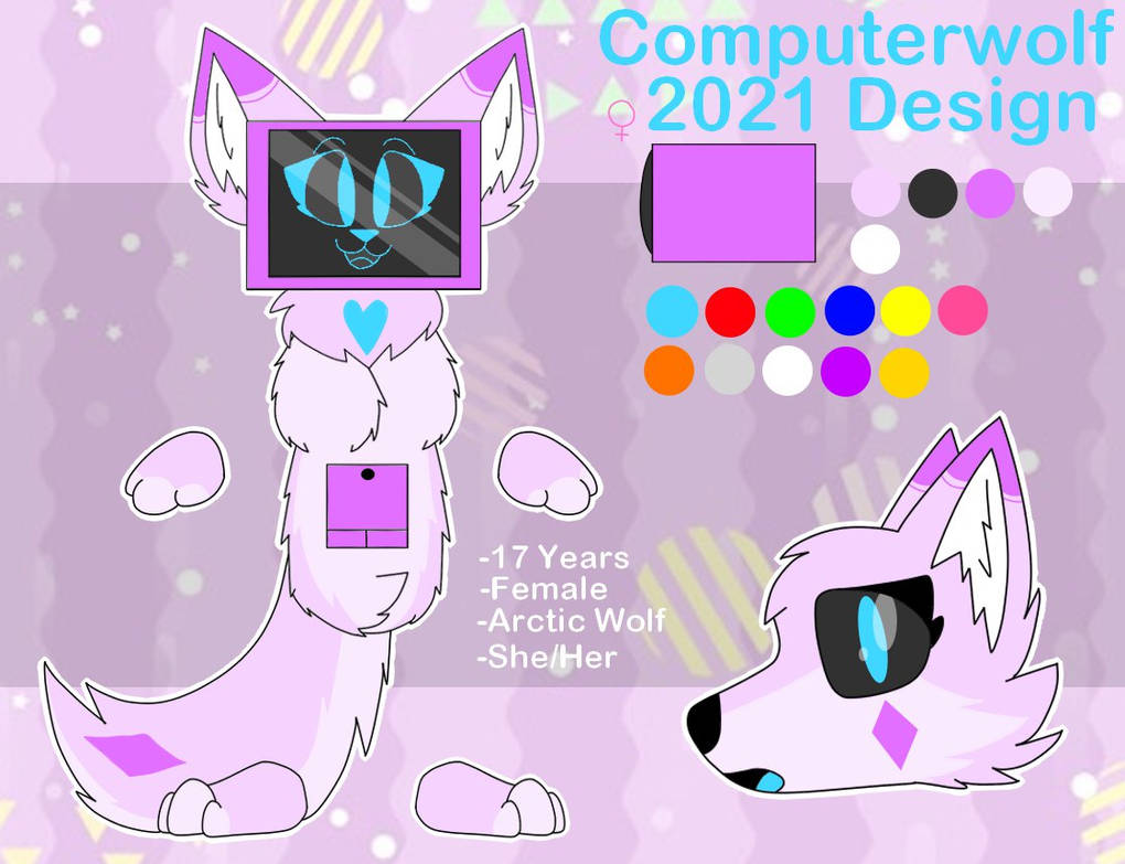 Computerwolf 2021 Design Ref Sheet by KQRainbowArtist53 on DeviantArt