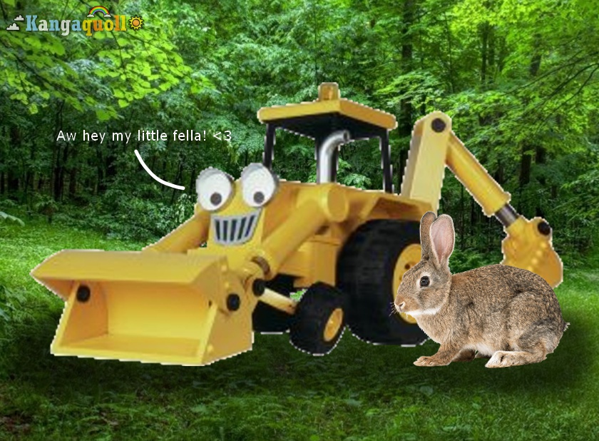 Dumper The Rabbit Scoop and a Rabbit by RenniferBassariscus7 on DeviantArt