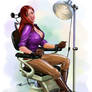 Ellie in an inerrogation chair