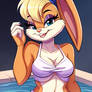 Lola Bunny wearing Towel v2